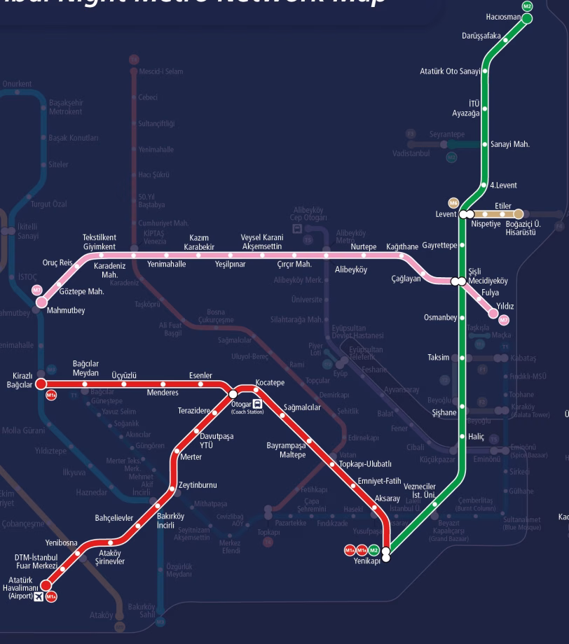 istanbul gece metrosu avrupa 2026