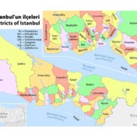 Districts map of Istanbul