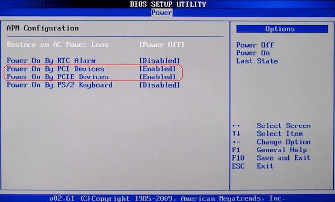 1. bios wake-up